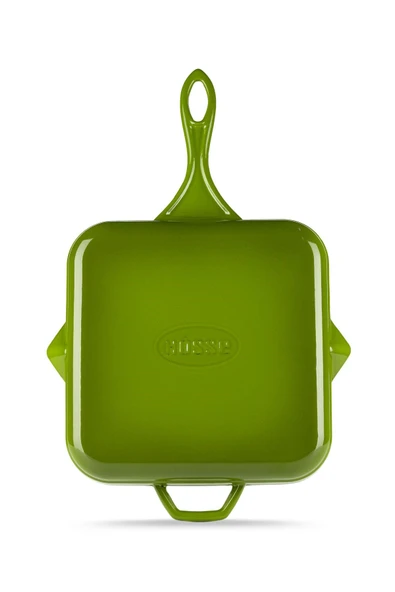 Hosse 28x28 cm Kare Çift Kulplu Döküm Kızartma Tava – Yeşil HS K KTV 2828 - 3