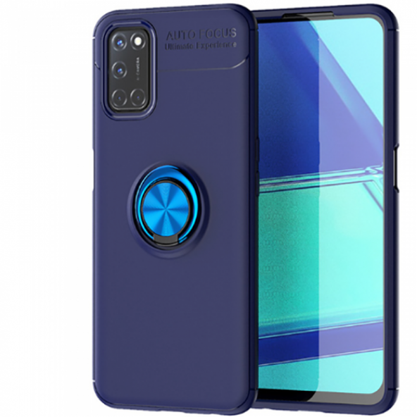Oppo Reno A72 Kılıf Manyetik Yüzüklü Soft Silikon Kapak