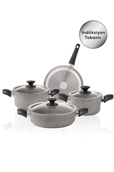 Biogranit Grey New 7 Parça Tencere Seti - 3