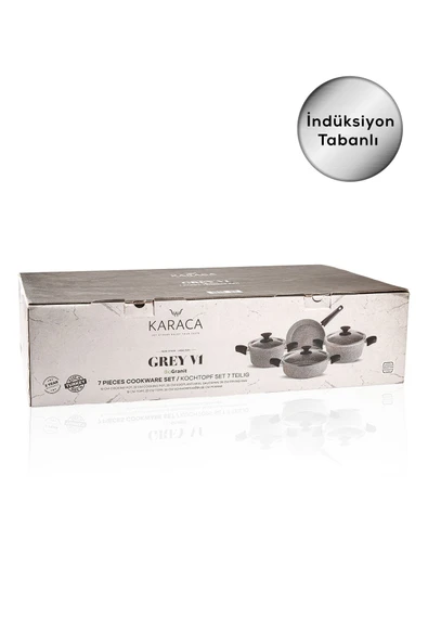 Biogranit Grey New 7 Parça Tencere Seti - 4