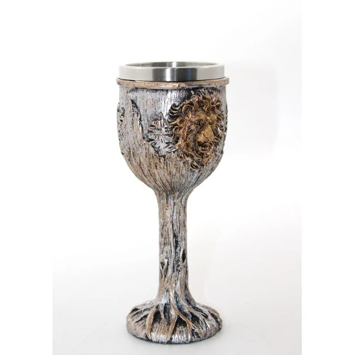 Paslanmaz Çelik Aslan Büstü Kadeh Bardak ürün görseli