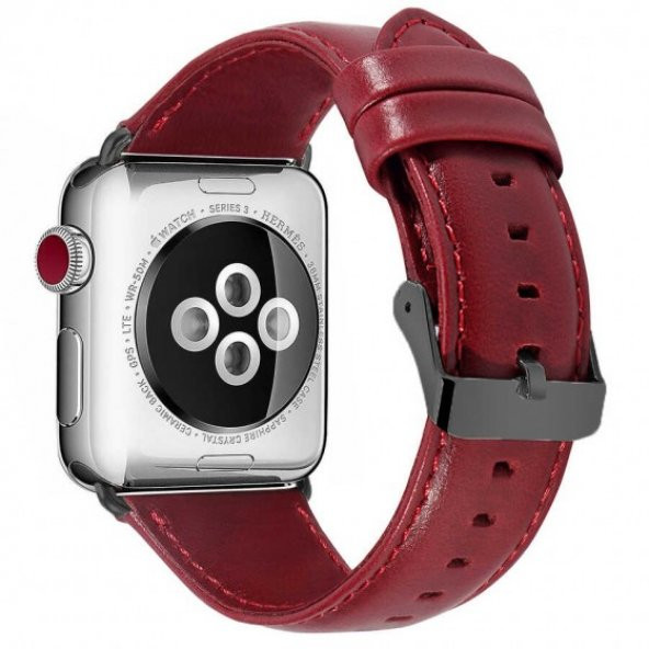 ​​​Apple Watch Lüx Deri Kordon 44mm (Seri 2 3 4 5 6 SE) - 8