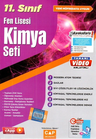 11.Sınıf Fen Lisesi Kimya Seti Çap Yayınları - 1