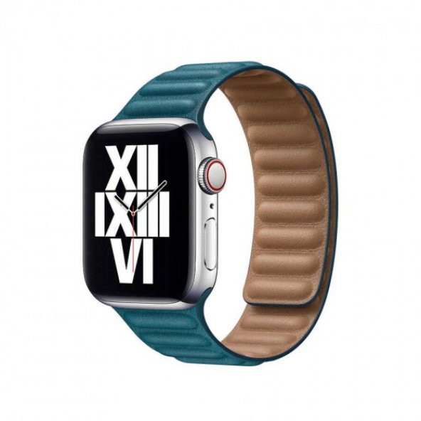 Apple Watch Klasik Baklalı Suni Deri Magnet Kordon 40mm (Seri 2 3 4 5 6 SE) K34
