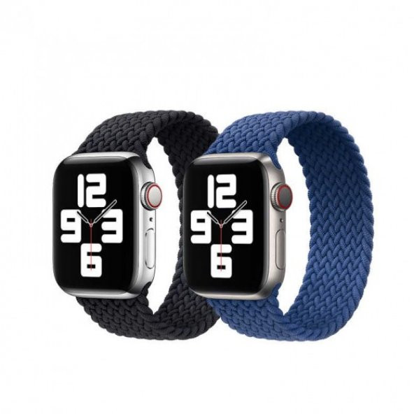 Apple Watch Örgü Solo Loop Kordon 40mm M Beden 14.7cm (Seri 2 3 4 5 6 SE) K32 - 3