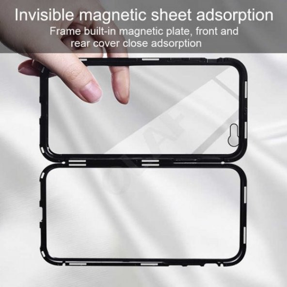 Apple iPhone 7 Plus Kılıf 360 Derece Korumalı Çift Parçalı Mıknatıslı Arkası Cam Kapak - 10