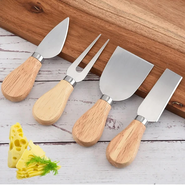 Ivory Paslanmaz Çelik Peynir Bıçağı Seti 4 Parça 13cm - 5