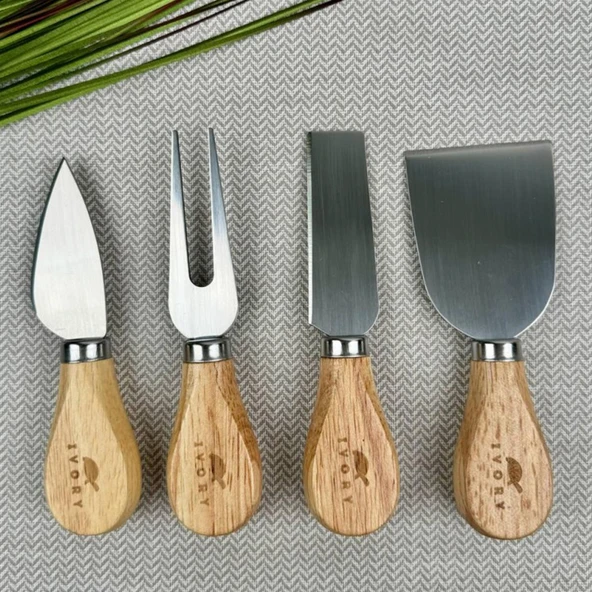 Ivory Paslanmaz Çelik Peynir Bıçağı Seti 4 Parça 13cm - 4