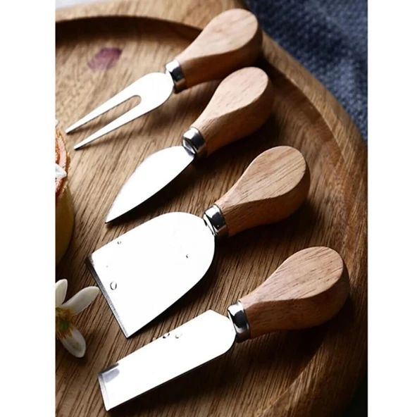 Ivory Paslanmaz Çelik Peynir Bıçağı Seti 4 Parça 13cm - 3