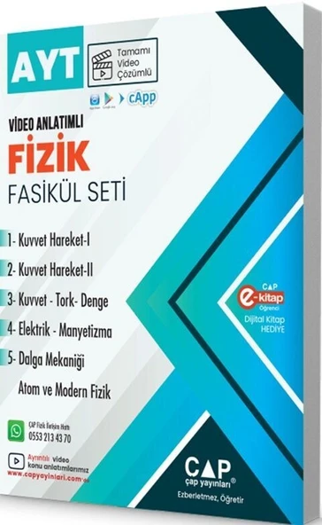 AYT Fizik Seti Tamamı Video Çözümlü Çap Yayınları