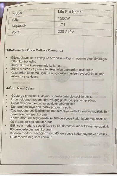 FMS Life Pro Kettle – Siyah (E4001SYH) - 3