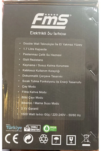 FMS Life Pro Kettle – Siyah (E4001SYH) - 2