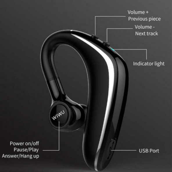 Bluetooth Kulaklık Kulak Arkası Askılı - Solo Max - 8