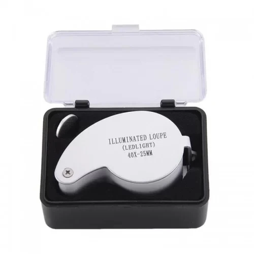 Mini 40x25mm Takı Büyüteç, Cep Büyüteç, Teftiş, Elmas Pullar, Madeni Kontrol Lup Mg21011 - 6