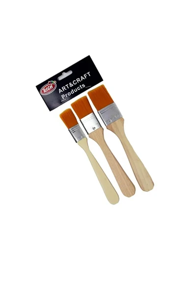 Rich Ekonomik Set Fırça 3'Lü Sarı Kıl ürün görseli 1