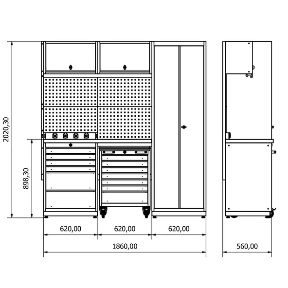 1.8 Metre Modüler Çalışma Tezgahı İE.36.18.06 - 4