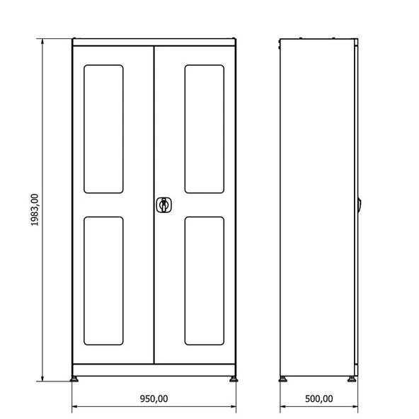 Şeffaf Kapaklı CNC Malzeme Dolabı İE.36.24.29 - 4