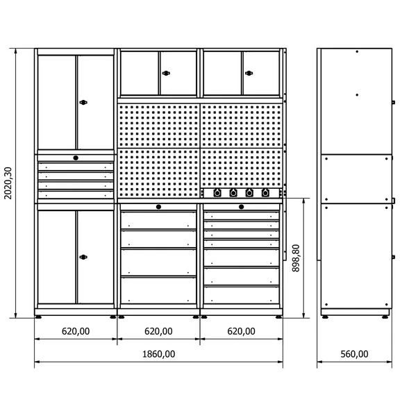 1.8 Metre Modüler Çalışma Tezgahı İE.36.18.05 - 4