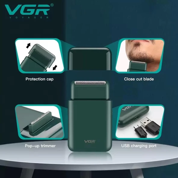 V-390 Sakal-vücut Sıfır Sakal Yanak Şarjlı Islak Ve Kuru Tıraş Makinesi - 2