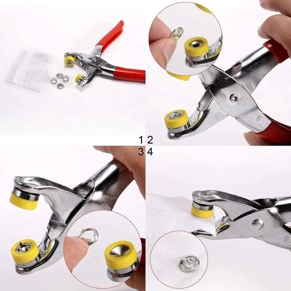 Metal Çıtçıtlı Düğme Pensesi Ve Düğmesi (25 Set) - 5