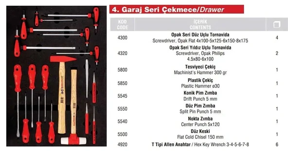 139 Parça İzeltaş Alet Takımı Çekmece Seti İE.İZ.139 - 4
