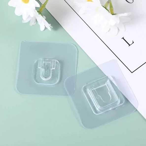 Geçmeli Eşya Sabitleme Klipsleri Şeffaf 4 Lü Set - 2
