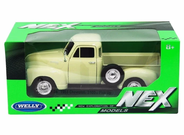 Welly Koleksiyon 1 / 24  1953 Chevrolet 3100 Pick Up Krem Model Metal Araba - 2