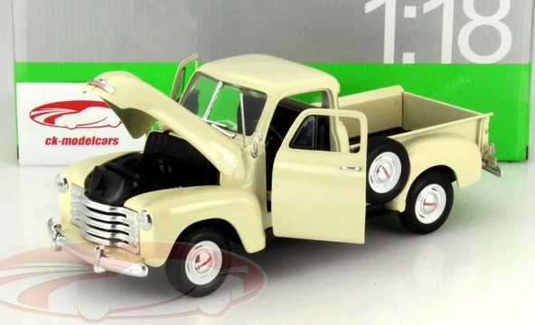 Welly Koleksiyon 1 / 24  1953 Chevrolet 3100 Pick Up Krem Model Metal Araba - 4