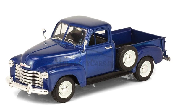 Welly Koleksiyon 1 / 24  1953 Chevrolet 3100 Pick Up Mavi Model Metal Araba - 7