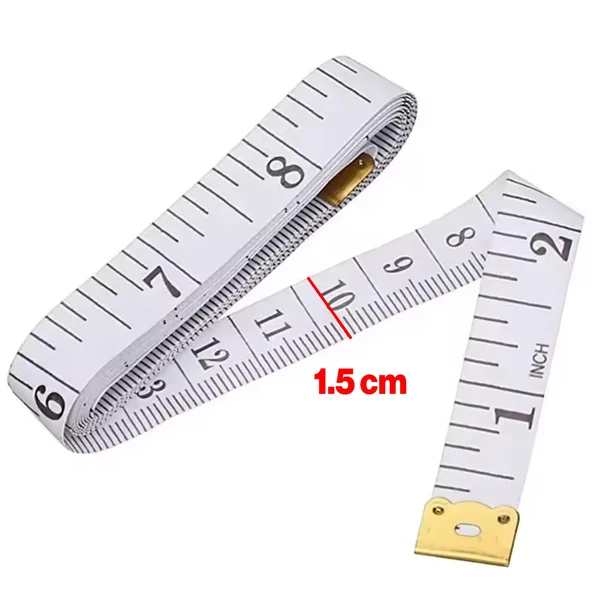 Mezura Yumuşak Şerit Terzi Metresi 1.5 Metre Renk Seçenekli PVC Diyetisyen Bel Ölçüm Bandı 1 Adet - 2