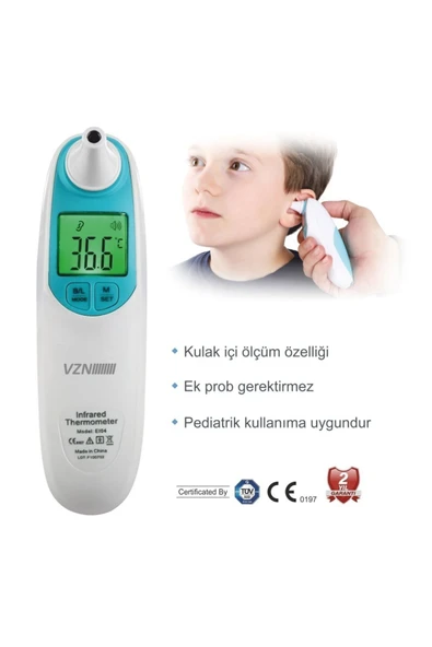 VZN Alın Ve Kulak Için Temazsız Ateş Ölçer - 4