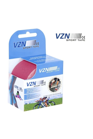 VZN Sport Tape Pembe Renk Kinezyo Sporcu Bandı Ağrı Bandı 5 Metre X 5 Cm - 2