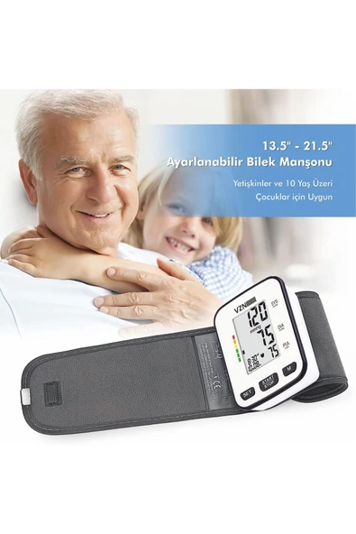 VZN Bilekten Otomatik Digital Tansiyon Aleti Dbp-2141 (5 YIL GARANTİLİ) - Resim 6