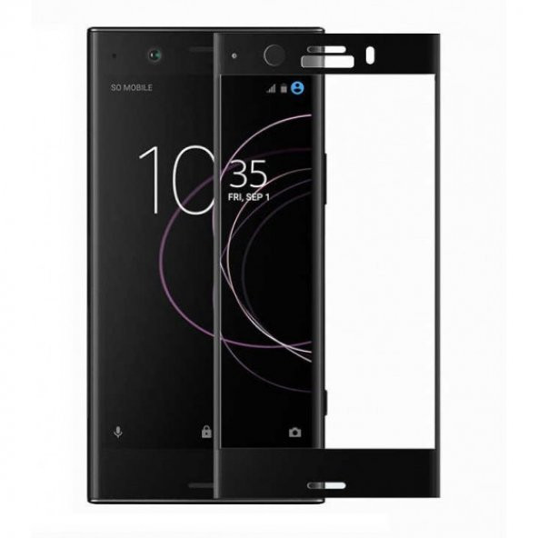Sony Xperia XZ1 Ekranı Tam Kaplayan Düz Cam Ekran Koruyucu
