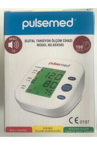 MEDİKALCİM Pulsemed Konuşan Dijital Tansiyon Ölçüm Cihazı BSX583 - Resim 2