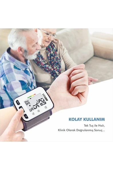 MEDİKALCİM Vzn Bilek Tipi Türkçe Konuşan Otomatik Dijital Tansiyon Aleti - Resim 2