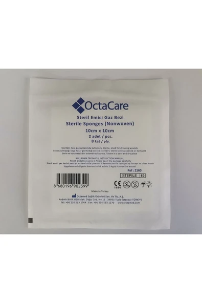 Octacare Steril Emici Gazlı Bez 10x10 Cm 10 Adet