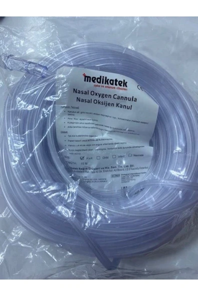 MEDİKATEK Silikon Nazal Oksijen Kanülü 15 Mt (burun Acıtmaz) ürün görseli