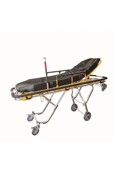 MEDİKALCİM Comfort Plus Ambulans Sedyesi Siyah Döşemeli - Resim 5