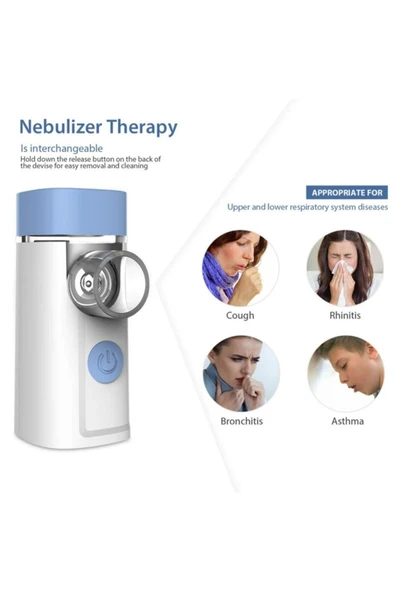 FEELLİFE Air Pro 3 Nebulizator El Tipi Mini Mobil Şarjlı Nebülizator Sessiz Mesh Mobil Nebül * Yeni - 4