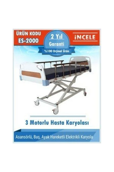 MEDİKALCİM 3 Motorlu Asansörlü Hasta Karyolası ürün görseli