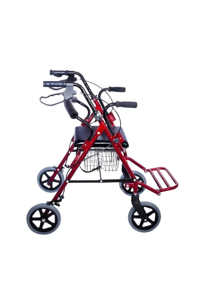 MEDİKALCİM Dm9146 Ayak Pedallı Alüminyum Rolatör (tekerlekli Sandalye Gibi Kullanma Imkanı) - 2
