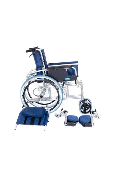 MEDİKALCİM Comfort Plus Sırtı Yatar Ayak Tekerlekli Sandalye - Resim 5