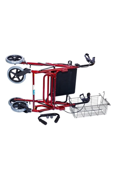 MEDİKALCİM Dm9146 Ayak Pedallı Alüminyum Rolatör (tekerlekli Sandalye Gibi Kullanma Imkanı) - 4