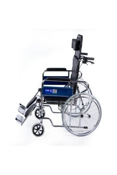 MEDİKALCİM Comfort Plus KY608GC Sırtı Yatar Ayak Kalkar Tuvalet Özellikli Tekerlekli Sandalye - Resim 2
