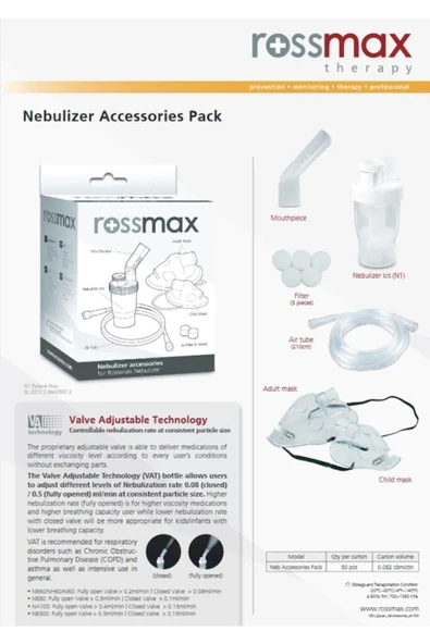 MEDİKALCİM Rossmax Nebulizatör Maskesi Ve Seti - 2