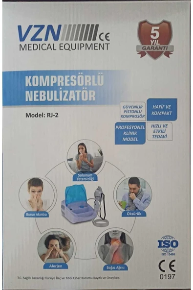 VZN medical equipment Vzn Rj-2 Model Kompresörlü Nebulizatör - Resim 2