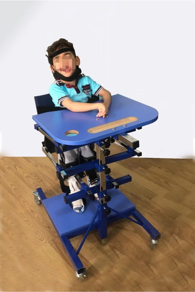 KARMA Grup Ortopedi Ayakta Durma Masası Sehpası Gövde ve Baş Boyun Destekli - Medıum Kullanıcı Boyu: 120-150 cm - Resim 4