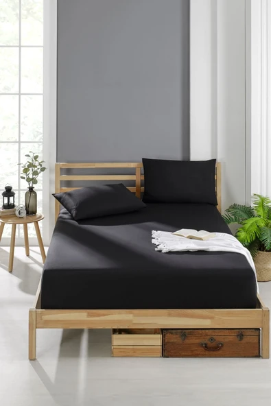 Pamuklu Ranforce Kumaş Lastikli Fitted Yastıklı Çarşaf Seti (Tüm Ebatlar)
