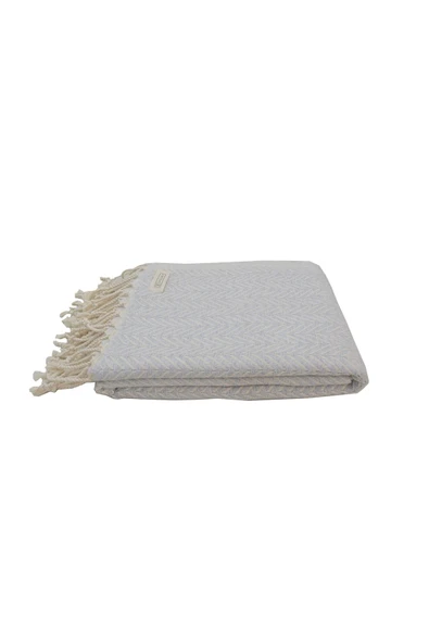 2'li Set Peştemal Plaj Havlusu , %100 Pamuk , Xxl 100x180cm, Marmaris, Gri Mor - 2